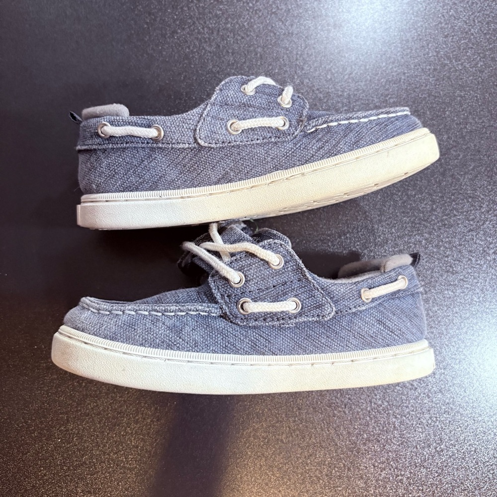 Sperry Kids Blue Sneakers textile slip on size 11 unisex boat shoe preppy - Picture 5 of 5